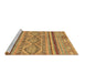 Sideview of Machine Washable Abstract Brown Modern Rug, wshabs2443brn