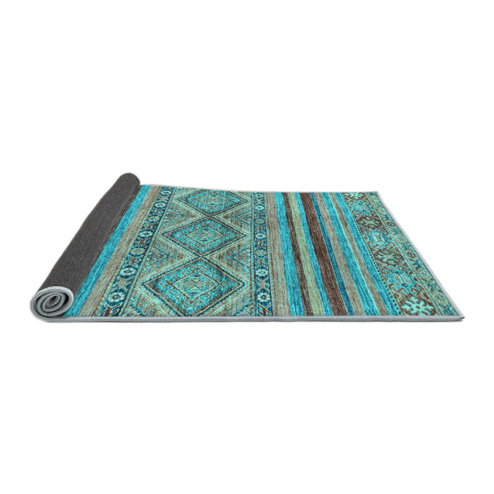 Sideview of Abstract Light Blue Modern Rug, abs2443lblu