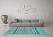 Machine Washable Abstract Light Blue Modern Rug in a Living Room, wshabs2443lblu