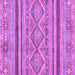 Square Machine Washable Abstract Purple Modern Area Rugs, wshabs2443pur