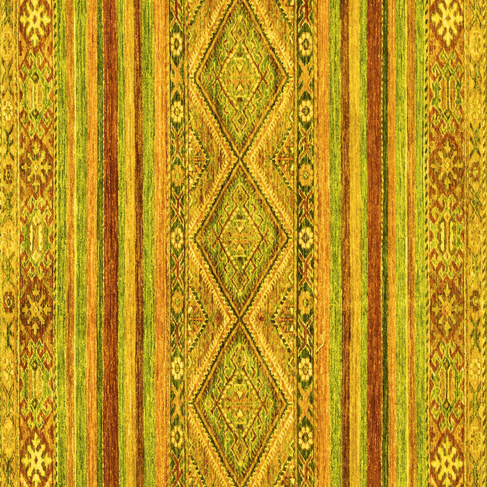 Square Abstract Yellow Modern Rug, abs2443yw