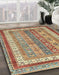 Machine Washable Abstract Chestnut Red Rug in a Family Room, wshabs2444