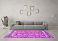 Machine Washable Abstract Purple Modern Rug, wshabs2444pur