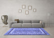 Machine Washable Abstract Blue Modern Rug in a Living Room, wshabs2444blu