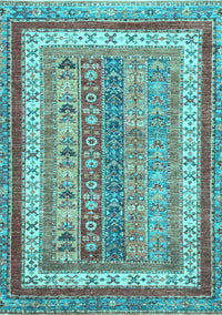 Abstract Light Blue Modern Rug, abs2444lblu