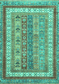 Abstract Turquoise Modern Rug, abs2444turq