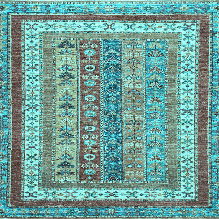 Square Machine Washable Abstract Light Blue Modern Rug, wshabs2444lblu