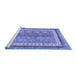 Sideview of Machine Washable Abstract Blue Modern Rug, wshabs2444blu