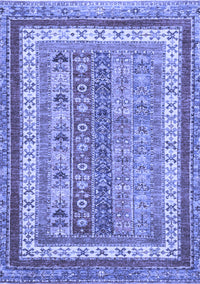 Abstract Blue Modern Rug, abs2444blu