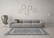 Machine Washable Abstract Gray Modern Rug in a Living Room,, wshabs2444gry