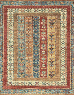 Abstract Chestnut Red Modern Rug, abs2444