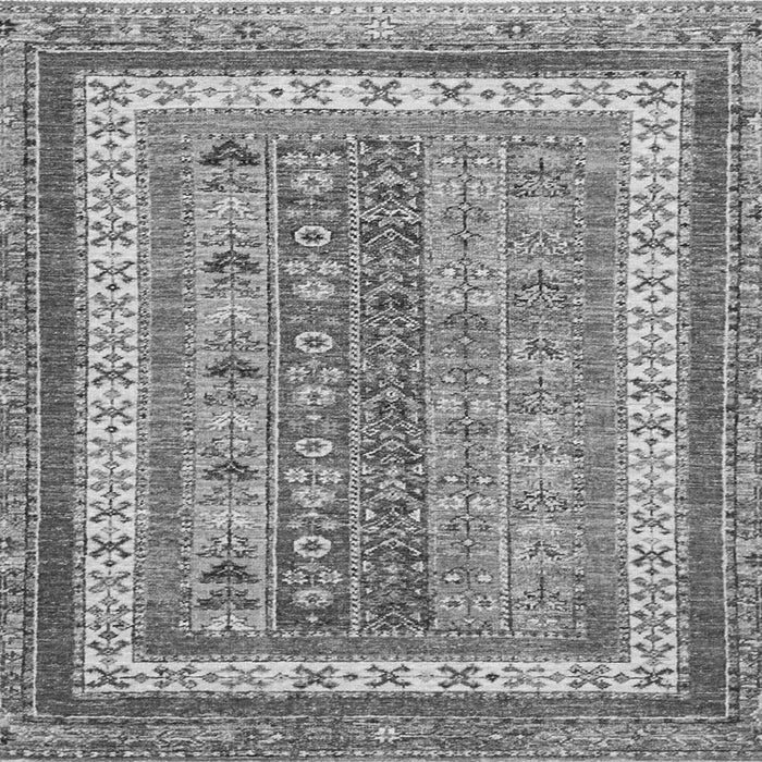 Square Abstract Gray Modern Rug, abs2444gry