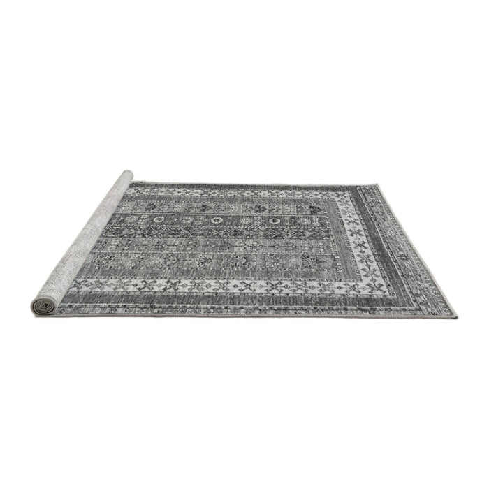 Sideview of Machine Washable Abstract Gray Modern Rug, wshabs2444gry