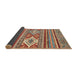 Sideview of Abstract Dark Khaki Green Modern Rug, abs2445