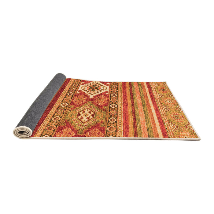 Sideview of Abstract Orange Modern Rug, abs2445org