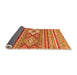 Sideview of Abstract Orange Modern Rug, abs2445org