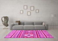 Machine Washable Abstract Pink Modern Rug, wshabs2445pnk