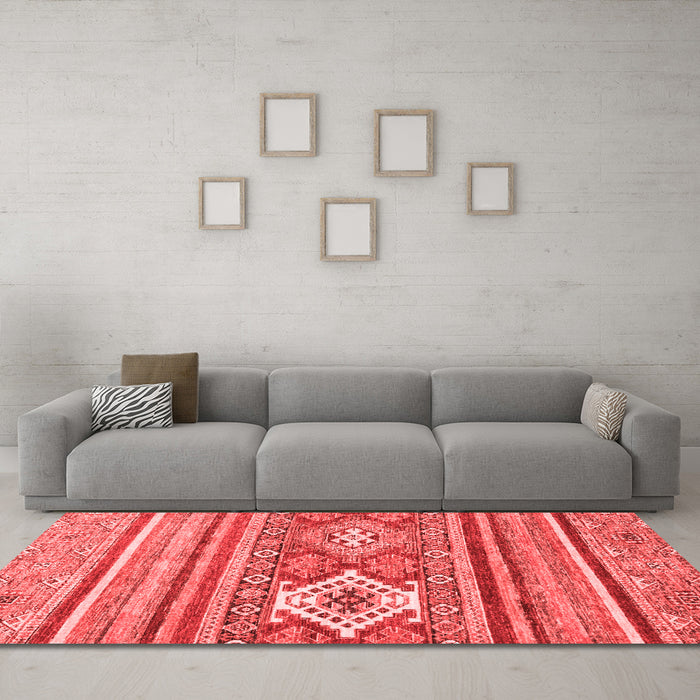 Modern Red Washable Rugs