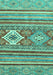 Abstract Turquoise Modern Rug, abs2445turq