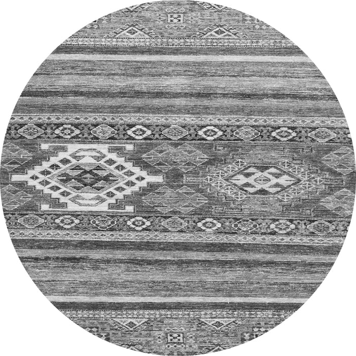 Round Abstract Gray Modern Rug, abs2445gry