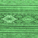 Square Abstract Emerald Green Modern Rug, abs2445emgrn