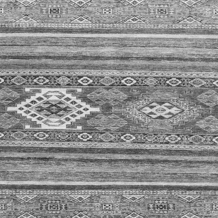 Square Machine Washable Abstract Gray Modern Rug, wshabs2445gry