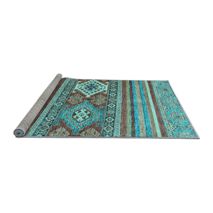 Sideview of Machine Washable Abstract Light Blue Modern Rug, wshabs2445lblu