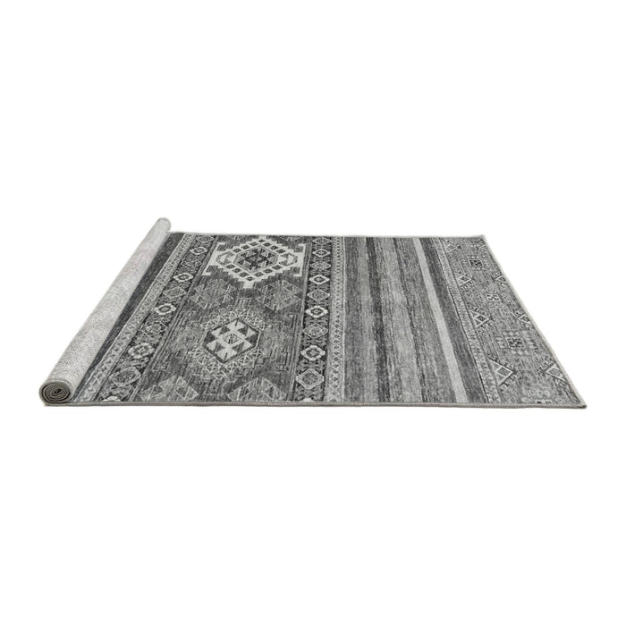 Sideview of Machine Washable Abstract Gray Modern Rug, wshabs2445gry