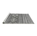 Sideview of Machine Washable Abstract Gray Modern Rug, wshabs2445gry