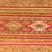 Square Abstract Orange Modern Rug, abs2445org