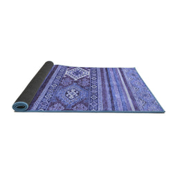 Sideview of Abstract Blue Modern Rug, abs2445blu