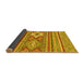 Sideview of Abstract Yellow Modern Rug, abs2445yw