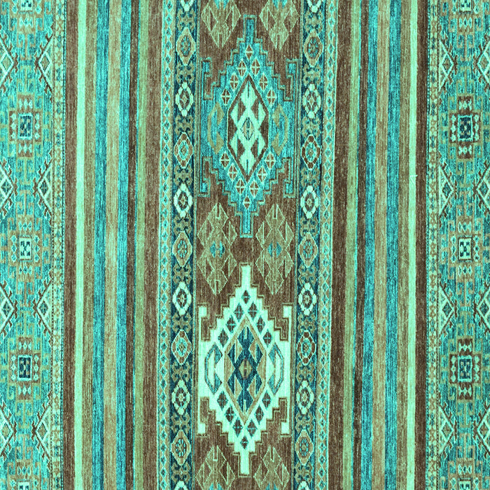 Square Machine Washable Abstract Turquoise Modern Area Rugs, wshabs2445turq
