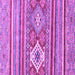 Square Machine Washable Abstract Purple Modern Area Rugs, wshabs2445pur