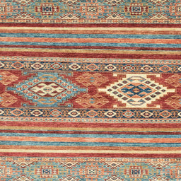 Square Abstract Dark Khaki Green Modern Rug, abs2445