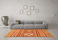 Machine Washable Abstract Orange Modern Rug, wshabs2445org