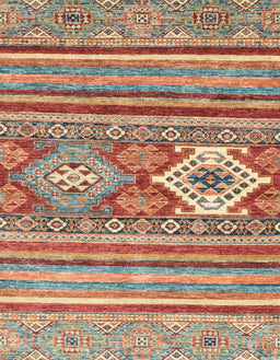 Abstract Dark Khaki Green Modern Rug, abs2445