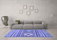 Machine Washable Abstract Blue Modern Rug, wshabs2445blu