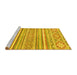 Sideview of Machine Washable Abstract Yellow Modern Rug, wshabs2446yw