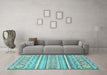 Machine Washable Abstract Light Blue Modern Rug in a Living Room, wshabs2446lblu