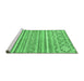 Sideview of Machine Washable Abstract Emerald Green Modern Area Rugs, wshabs2446emgrn