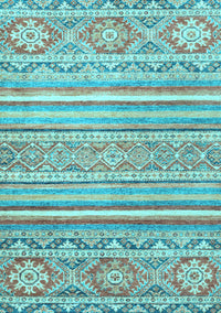 Abstract Light Blue Modern Rug, abs2446lblu