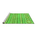 Sideview of Machine Washable Abstract Green Modern Area Rugs, wshabs2446grn