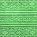 Square Abstract Emerald Green Modern Rug, abs2446emgrn