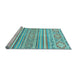 Sideview of Machine Washable Abstract Light Blue Modern Rug, wshabs2446lblu