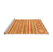 Sideview of Machine Washable Abstract Orange Modern Area Rugs, wshabs2446org