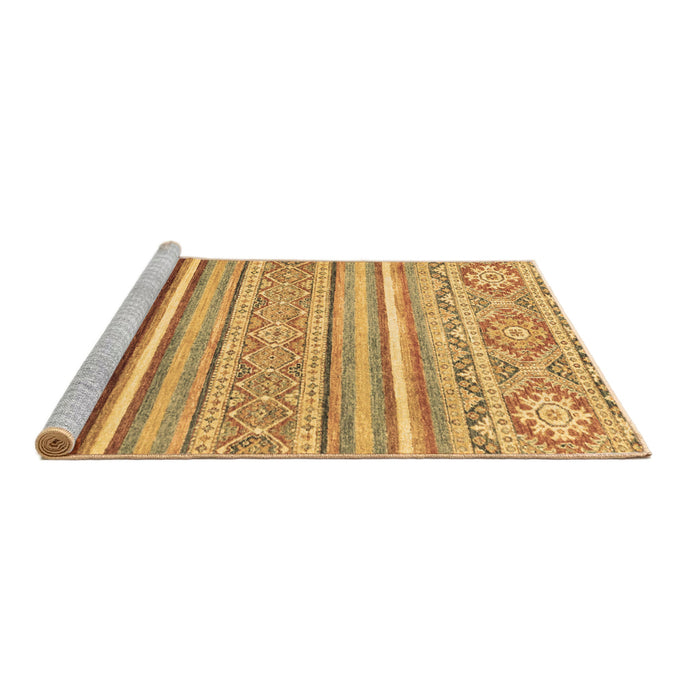 Sideview of Machine Washable Abstract Brown Modern Rug, wshabs2446brn