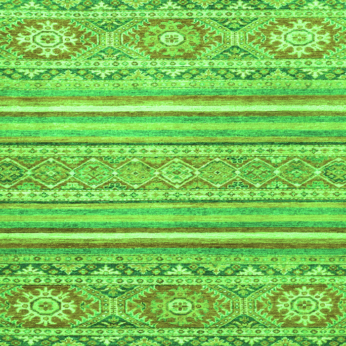 Square Abstract Green Modern Rug, abs2446grn