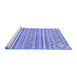 Sideview of Machine Washable Abstract Blue Modern Rug, wshabs2446blu