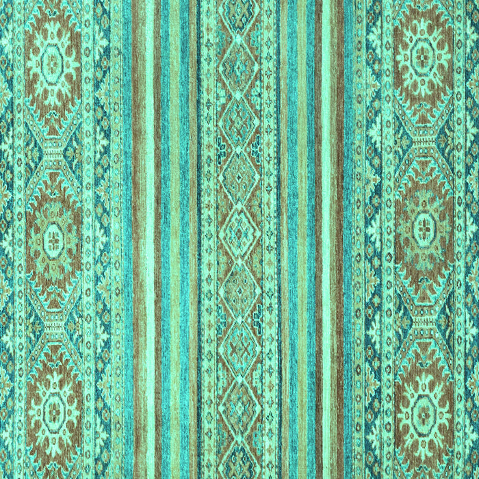 Square Machine Washable Abstract Turquoise Modern Area Rugs, wshabs2446turq